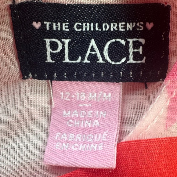 Children’s Place  12-18M Girls Red/Pink Striped Party Dress - Picture 5 of 5